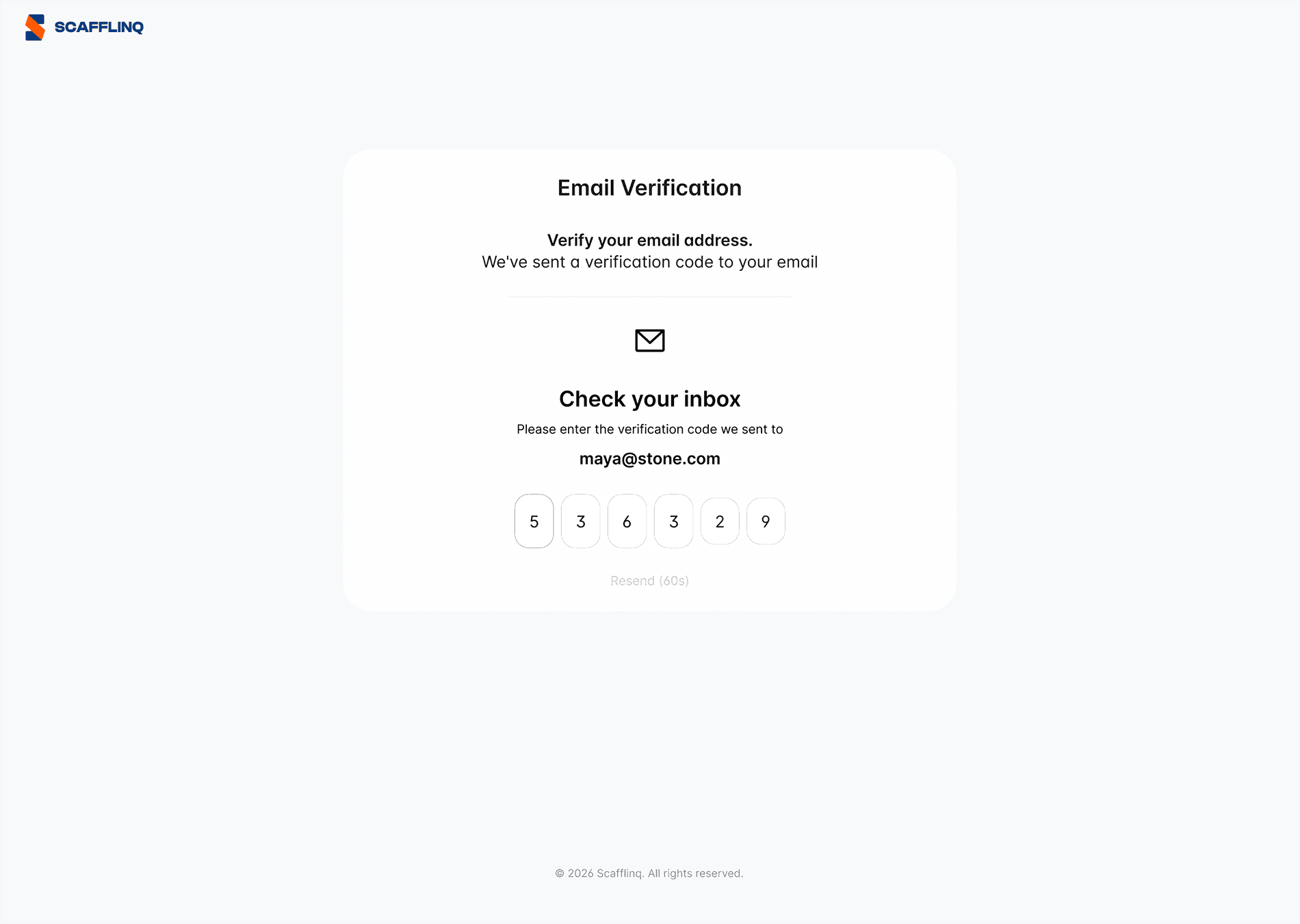 Entering the emailed verification code during sign-up
