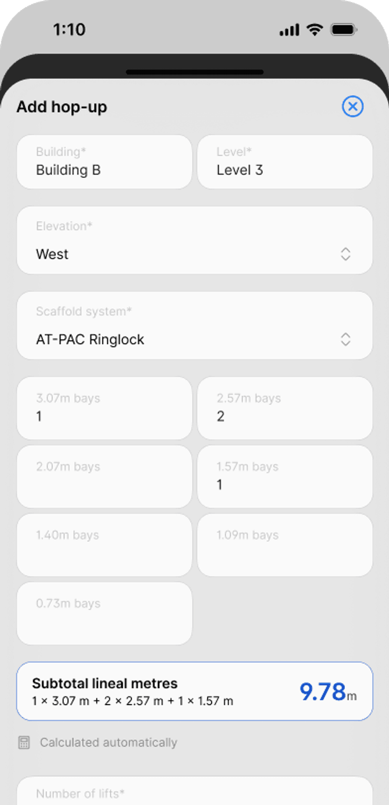 The Scafflinq app