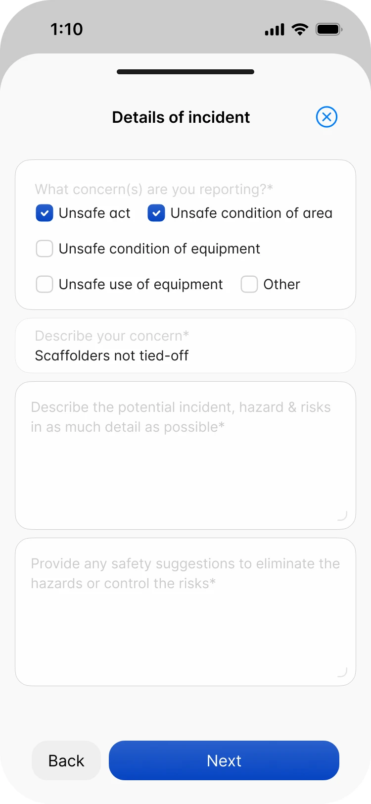 The Scafflinq app