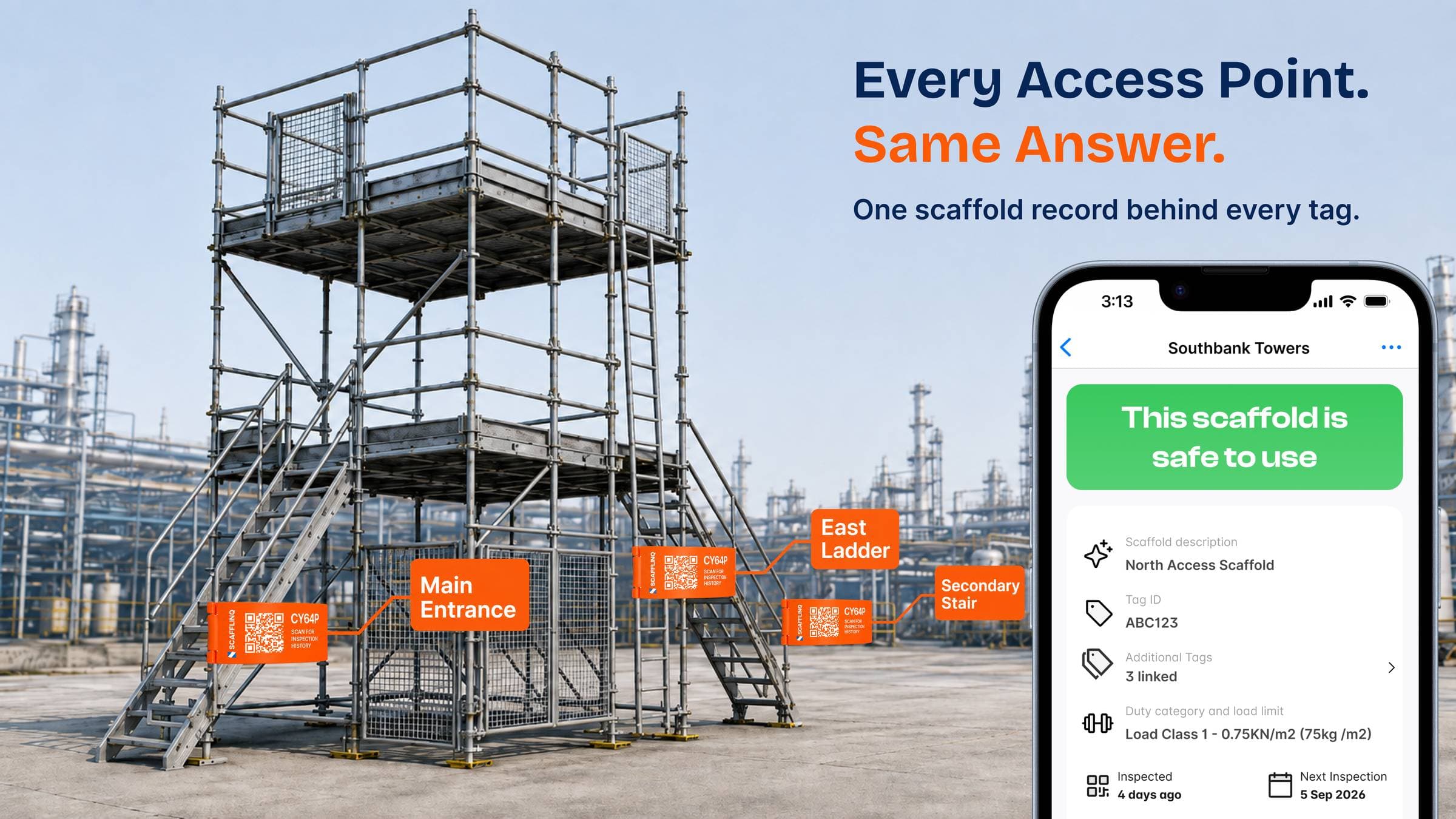 Adding additional access tags for a scaffold's extra access points in the Admin Portal